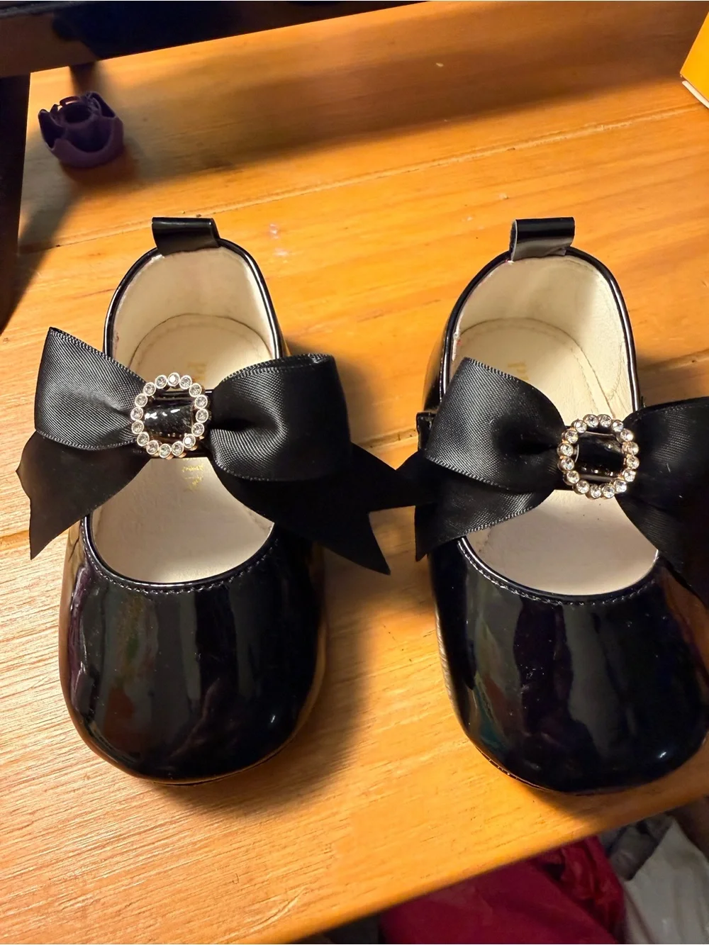 PHIRAMIN Patent Leather Bow Mary Jane Dress Shoes Toddler 5.5 Worn Once